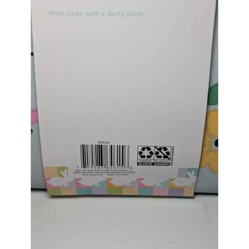 Vinyl Tablecloth Birds Floral Heavy Duty 60x84 Oblong Indoor Outdoor New